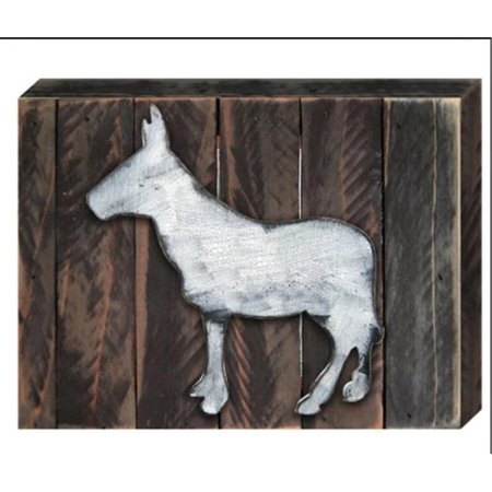 DESIGNOCRACY Donkey Wooden Magnet Wall Decor 99139M